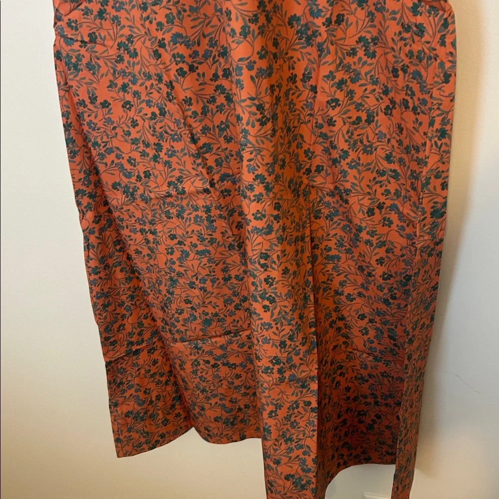 Madewell Floral Twist Front Poplin Midi Dress, Size 6 - Picture 5 of 14